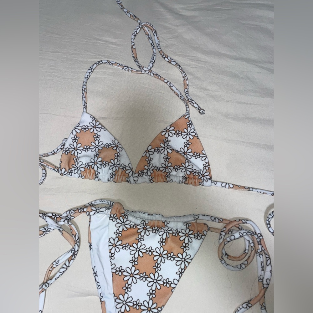 Frankies bikini checker top and bottom